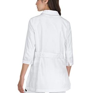 KOI 446 Women's Amber Lab Coat (White, X-Small)