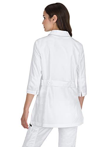 KOI 446 Women's Amber Lab Coat (White, X-Small)