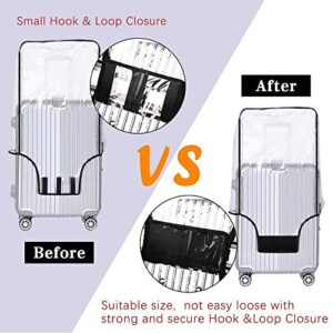 Yotako Clear PVC Suitcase Cover Protectors 30 Inch Luggage Cover Protectors for Wheeled Suitcase (30''(25.80''H x 20.50''L x 13.00''W))