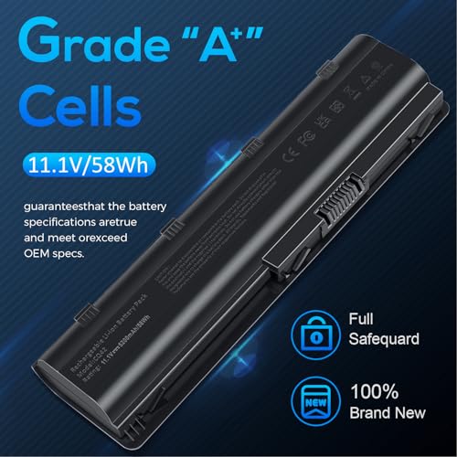 TREE.NB Replacement Battery for HP Spare 593553-001, HP Compaq Presario CQ32 CQ42 CQ43, HP Pavilion dm4 g4 g6 g7 DV3-4000 DV5-2000 DV6-3000 DV7-6000, COMPAQ 435 436, fits HP MU06 (5200mAh)