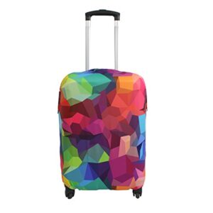 explore land travel luggage cover suitcase protector fits 18-32 inch luggage (geometry, s(18-22 inch luggage))