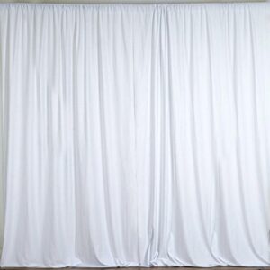 lovemyfabric 100% polyester window curtain/stage backdrop curtain/photography backdrop 58" inch x 108" inch (1, white)