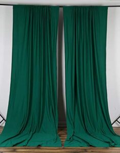 lovemyfabric 100% polyester window curtain/stage backdrop curtain/photography backdrop 58" inch x 108" inch (1, hunter green)