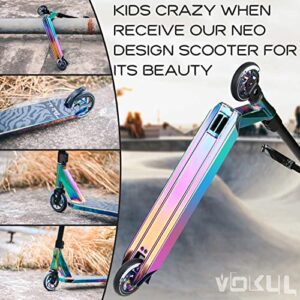 VOKUL K1 Pro Scooters Stunt Scooter Trick Scooter for Boys Intermediate and Beginner Freestyle Scooter for Kids 8 Years and UP,Teens and Adults -Quality Kick Pro Scooter for Boys and Girls (Neo)