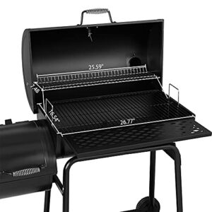 Royal Gourmet CC1830FC Charcoal Grill Offset Smoker (Grill + Cover), Black