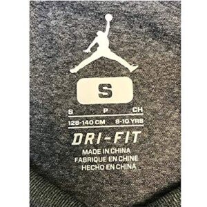 Nike Air Jordan Boys Jumpman Dri-Fit T-Shirt (Medium, Carbon Heather)