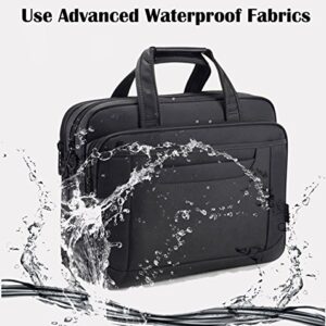 Briefcase Bag 15.6 Inch Laptop Messenger Bag Business Office Bag for Men Women, Waterproof Stylish Nylon Multi-Functional Shoulder Bag fit for Computer Notebook MacBook Hp Dell Lenovo Asus Apple