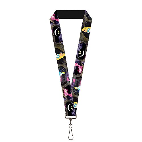 Buckle Down Unisex-Adult's Lanyard-1.0-Alice & The Cheshire Cat Scenes, Multicolor, One-Size