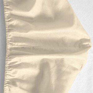 4U'LIFE Single Fitted Sheet, Prime 1800 Series, Ultra Soft & Comfortable, Double Brushed Microfiber (Dull Beige, Cal-King)