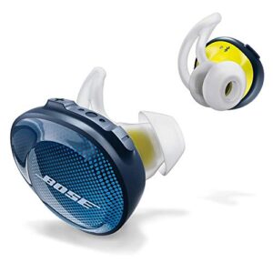 Bose SoundSport Free, True Wireless Earbuds, (Sweatproof Bluetooth Headphones for Workouts and Sports), Midnight Blue / Citron