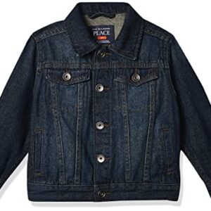 The Children's Place Baby and Toddler Jacket, Dark Stone Denim Single, 18-24MONTH