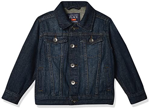 The Children's Place Baby and Toddler Jacket, Dark Stone Denim Single, 18-24MONTH