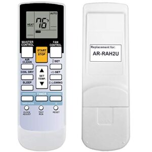 RCECAOSHAN Replacement for Fujitsu Air Conditioner Remote Control Model Number AR-RAH2U Works for ASU18RLF ASU18RLXS ASU24RLF ASU24RLXS ASU30RLX AUU12RLF AUU18RLF AUU9RLF