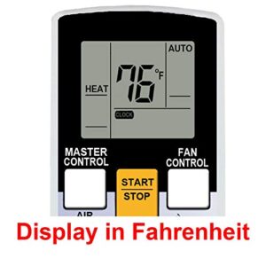 RCECAOSHAN Replacement for Fujitsu Air Conditioner Remote Control Model Number AR-RAH2U Works for ASU18RLF ASU18RLXS ASU24RLF ASU24RLXS ASU30RLX AUU12RLF AUU18RLF AUU9RLF