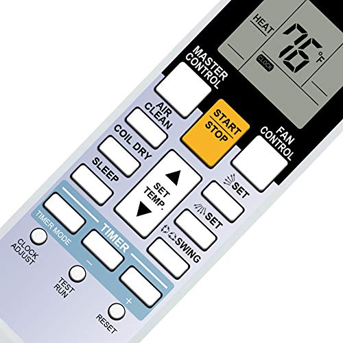 Replacement for Fujitsu Air Conditioner Remote Control Model Number AR-RY16 Works for 24CL1 30CLX 30CLX1 36CLX1 ASU24CL ASU24CL1 ASU24RLQ ASU24RLXQ ASU24RLXQ1 ASU30CLX ASU30CLX1 ASU30RLXQ