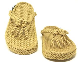 nomadic state of mind moksha sandal - handmade rope shoes – machine washable – comfortable & lightweight – vegan friendly – for women & men (numeric_13)