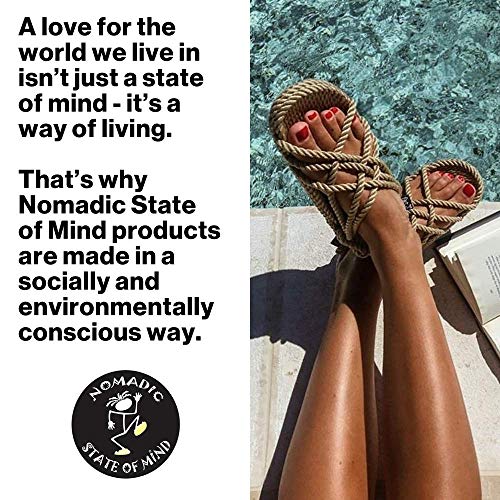 nomadic state of mind Moksha Sandal - Handmade Rope Shoes – Machine Washable – Comfortable & Lightweight – Vegan Friendly – For Women & Men (numeric_13)