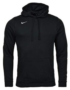 nike men's club fleece hoodie (x-large, black/white), black/white, size x-large