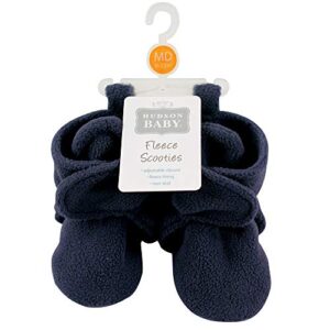 Hudson Baby unisex child Cozy Fleece Booties Slipper Sock, Navy, 18-24 Months Toddler US