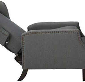 Christopher Knight Home Wescott Traditional Fabric Recliner, Charcoal