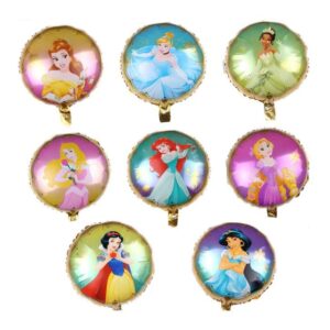 8 Disney Princess Birthday Party Balloons – Belle Cinderella Tiana Ariel Balloons – Snow White Sleeping Beauty Jasmine Rapunzel - Princess Party Supplies Balloon Decorations by Jolly Jon