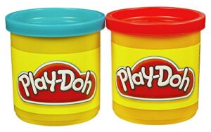 play-doh 2-pack of cans (blue and red)