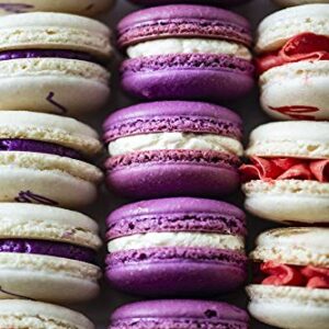 French Macaron Baking Mix With Swiss Buttercream Filling. Baker's Choice Single Step Formulation. Gluten Free. Makes 48 shells.