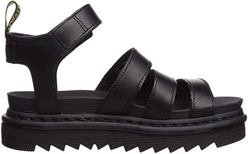 Dr. Martens Women's Blaire Sandal, Black Brando Leather, 8