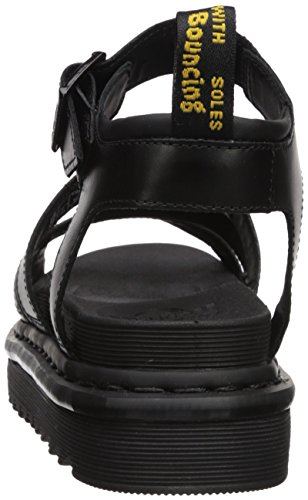 Dr. Martens Women's Blaire Sandal, Black Brando Leather, 8