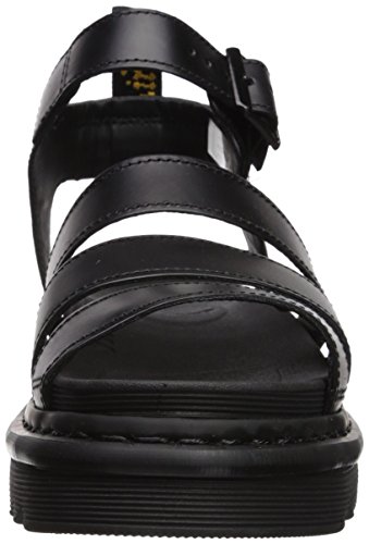 Dr. Martens Women's Blaire Sandal, Black Brando Leather, 8