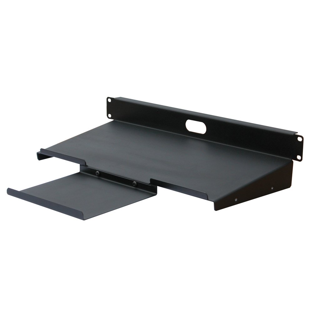 Quest Manufacturing Keyboard Shelf With Reversible Mouse Tray, 1 Unit, 19" x 8"D, Black (ES1019-0108)