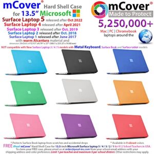 mCover Hard Case Only Compatible for 13.5" Microsoft Surface Laptop (5/4 / 3/2 / 1) with Alcantara Keyboard - Clear