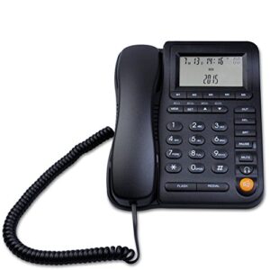 kerlitar lk-p017 home office corded phone with caller id, call center phone with speakerphone business telephone with headset jack house phone landline desktop telephone