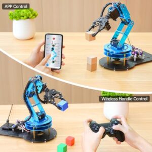 LewanSoul Robotic Arm Kit 6DOF Programming Robot Arm with Handle PC Software and APP Control with Tutorial