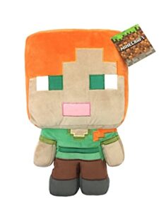 jay franco mojang minecraft plush stuffed alex pillow buddy - kids super soft polyester microfiber, 16 inch (official product)