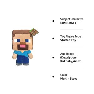 Jay Franco Mojang Minecraft Steve Plush Pillow Buddy - Super Soft Polyester Microfiber, 16 inch (Official Product)