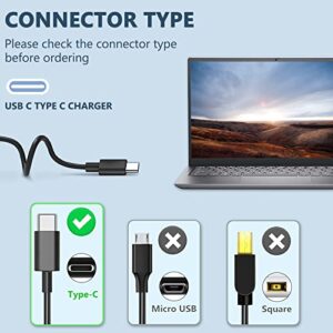 65W 45W Type C Power Adapter Chromebook, USB C Charger Fit for Lenovo Chromebook C330 S330 300e 100e 500e Chromebook 2nd Gen MTK AST N23 Yoga Series Laptop AC Adapter Power