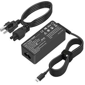 65w 45w type c power adapter chromebook, usb c charger fit for lenovo chromebook c330 s330 300e 100e 500e chromebook 2nd gen mtk ast n23 yoga series laptop ac adapter power