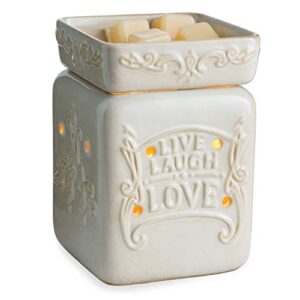 candle warmers etc. illumination fragrance warmer- light-up warmer for warming scented candle wax melts and tarts or to freshen room, cream live well