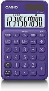 casio sl-300c-pl-n colorful calculator purple 10 digits notebook type