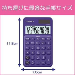 Casio SL-300C-PL-N Colorful Calculator Purple 10 Digits Notebook Type