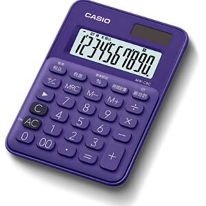 Casio MW-C8C-PL-N Colorful Calculator, 10 Digits, Mini Just Type, Purple