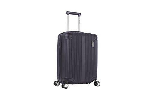 Rockland Berlin Hardside Expandable Spinner Wheel Luggage, Black, 3-Piece Set (20/24/28)