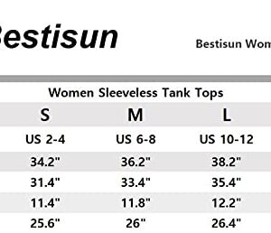 Bestisun Women's Yoga Workout Tank - Tie Back Athletic Gym Top, Activewear Muscle Shirt - White, Small