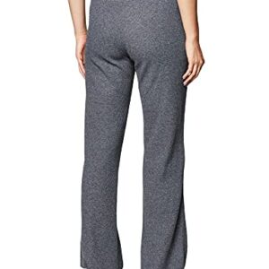 Calvin Klein Women's Premium Performance Thermal Wide Leg Pant, Black Heather, Medium