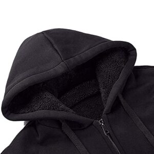 GEEK LIGHTING Hoodies for Men Heavyweight Fleece Sweatshirt - Full Zip Up Thick Sherpa Lined