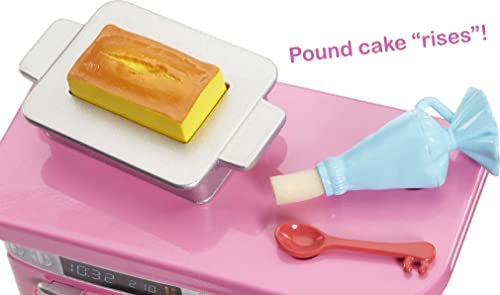 Barbie Bakery Chef Doll & Playset, Toy Oven with 'Timer' Sound, Rising Desserts, Color-Change & Cooking Accessories