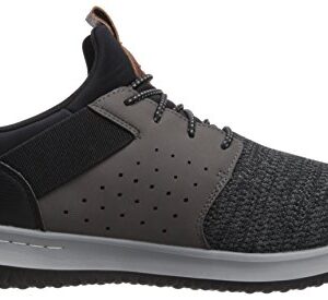 Skechers Men's Classic Fit-Delson-Camden Sneaker, Black/Grey,11 Wide US