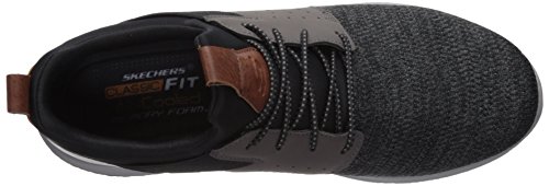 Skechers Men's Classic Fit-Delson-Camden Sneaker, Black/Grey,11 Wide US