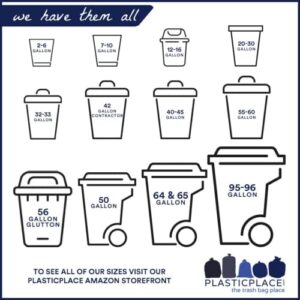 Plasticplace 4 Gallon Trash Bags │ 0.5 Mil │ White Garbage Can Liners │ 17" x 18" (250 Count)